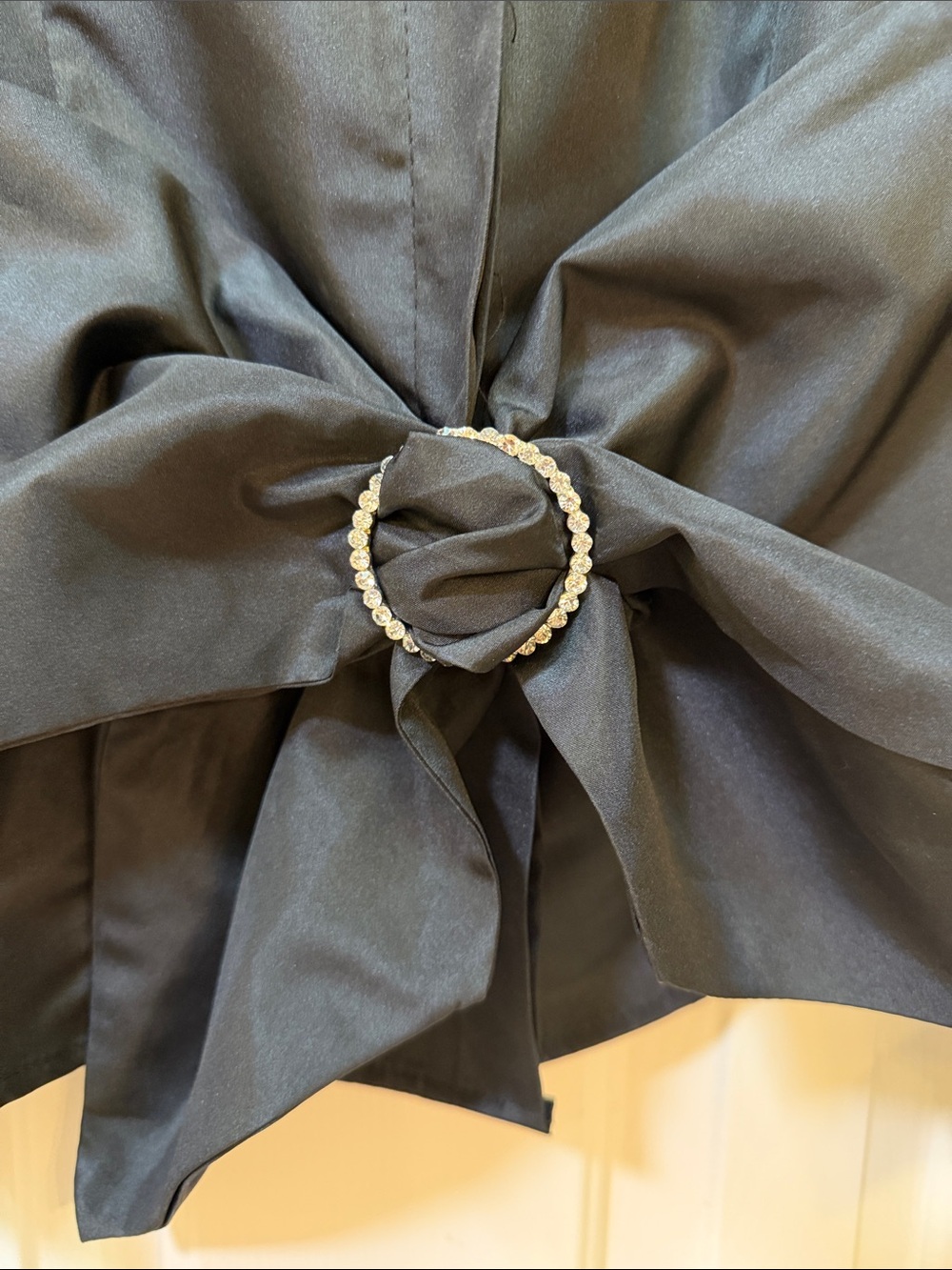 MSK Black Satin Tie-Waist Blazer - Picture 3 of 4